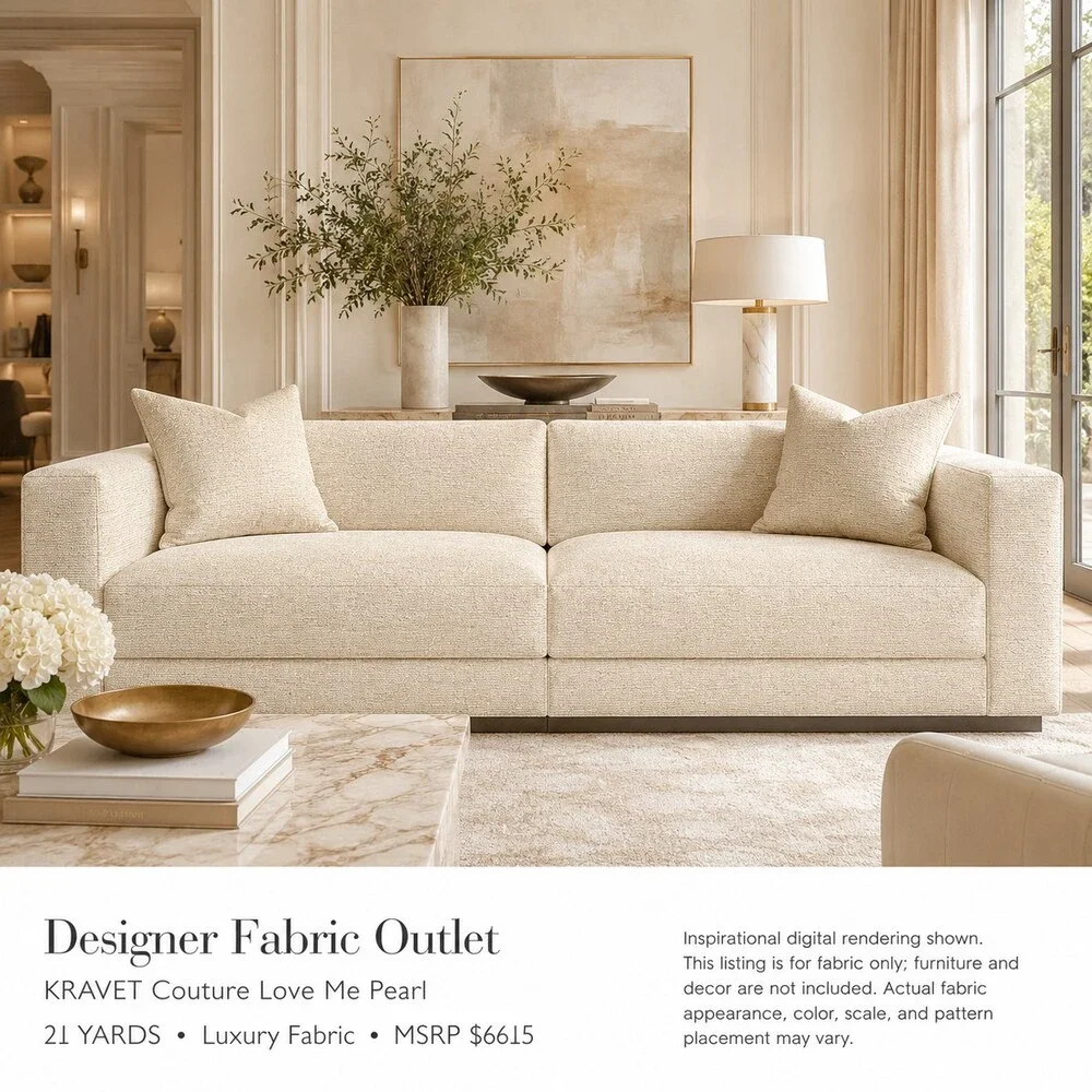 KRAVET Couture Love Me Pearl Chenille Upholstery Fabric 52